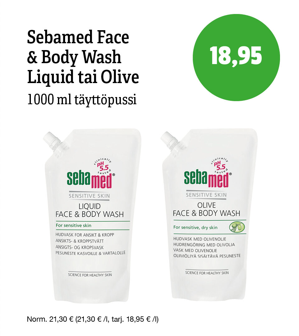 Sebamed Face & Body Wash -pesuneste tarjouksessa
